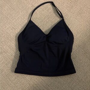 BRAND NEW NEVER WORN Navy Halter Gym Top